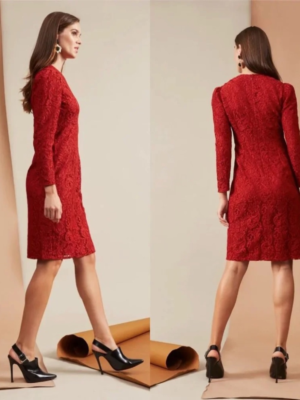 Sachin & Babi Amelie Lace Pattern Knee-Length Dress 1681 - Picture 11 of 12
